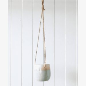 Natural Blue Hanging Planter