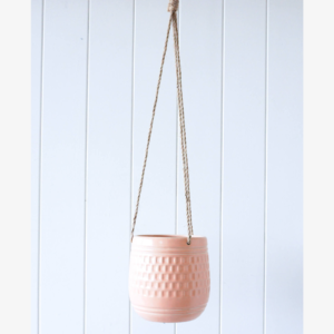 Peach Hanging Planter