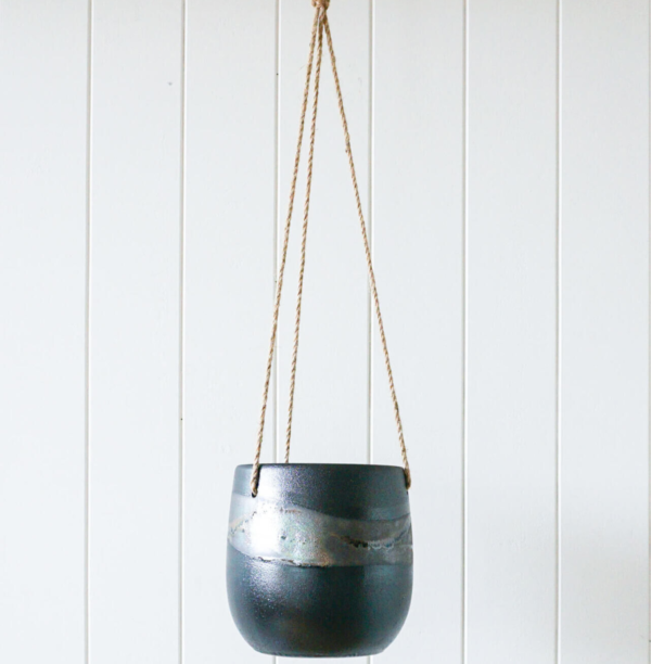 Black Hanging Planter